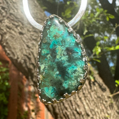 Gem Silica Chrysocolla Pendant