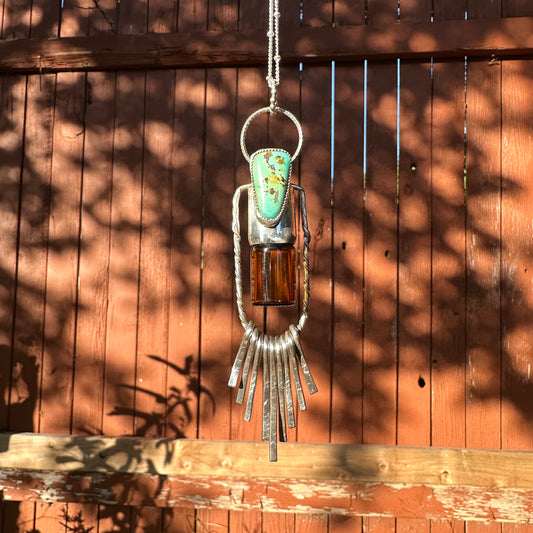 Tibetan Turquoise Roller Necklace