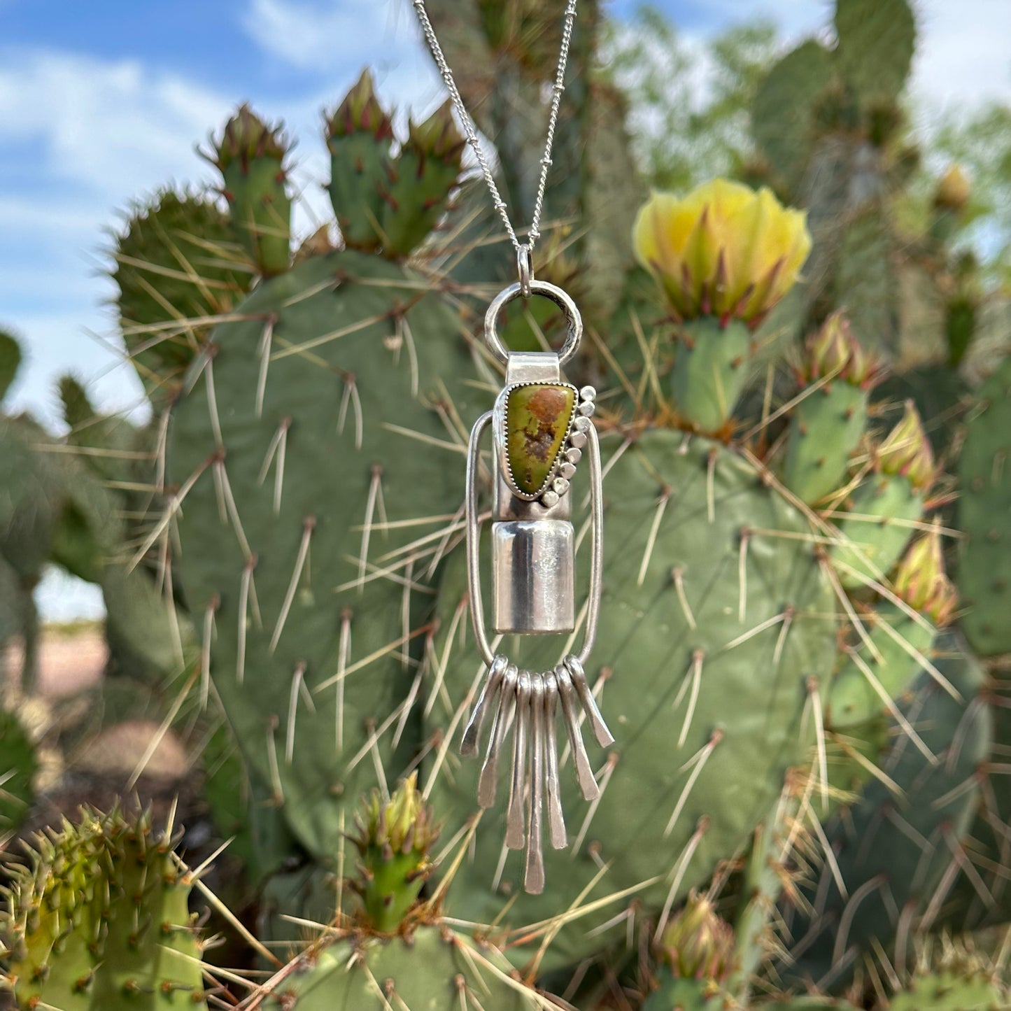 Tibetan Turquoise Essential Oil Roller Necklace