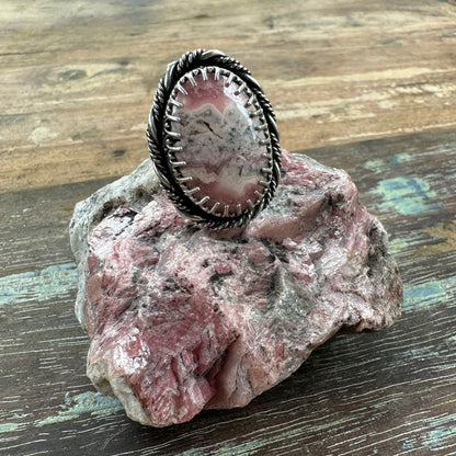 Rhodochrosite Ring SZ 6.5